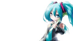 Anime girls hatsune miku vocaloid Simple Background
