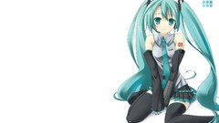 Anime girls hatsune miku vocaloid Simple Background detached 