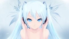 Anime girls hatsune miku vocaloid soft shading