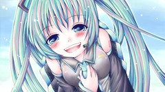 Anime girls hatsune miku vocaloid twintails