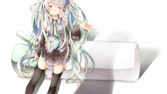 Anime girls hatsune miku vocaloid twintails