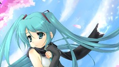 Anime girls hatsune miku vocaloid twintails