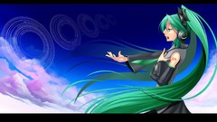 Anime girls hatsune miku vocaloid twintails