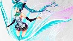 Anime girls hatsune miku vocaloid twintails
