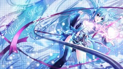 Anime girls hatsune miku vocaloid twintails