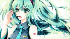 Anime girls hatsune miku vocaloid twintails