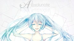 Anime girls hatsune miku vocaloid twintails aqua hair