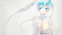 Anime girls hatsune miku vocaloid twintails aqua hair