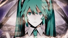 Anime girls hatsune miku vocaloid twintails aqua hair aqua eyes