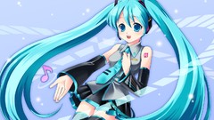 Anime girls hatsune miku vocaloid twintails detached sleeves 