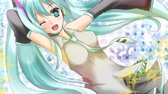 Anime girls hatsune miku vocaloid twintails detached sleeves