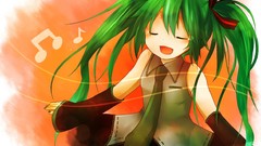 Anime girls hatsune miku vocaloid twintails detached sleeves