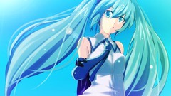 Anime girls hatsune miku vocaloid twintails detached sleeves