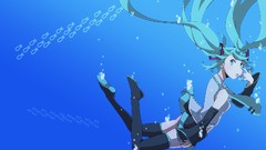 Anime girls hatsune miku vocaloid twintails detached sleeves 