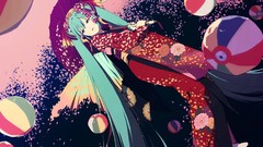 Anime girls hatsune miku vocaloid twintails Japanese clothes 