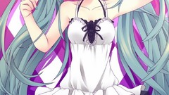 Anime girls hatsune miku vocaloid twintails upscaled