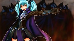 Anime girls hatsune miku vocaloid yellow eyes twintails 