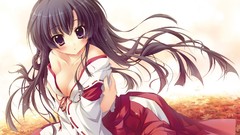 Anime girls hoshizora e kakaru hashi miko cleavage Japanese 