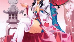 Anime girls Japanese clothes