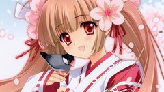 Anime girls Japanese clothes