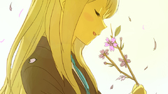 Anime girls k - on flower petals kotobuki tsumugi