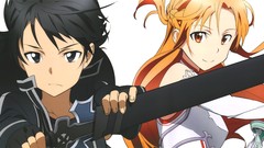 Anime girls kirigaya kazuto sword art online yuuki asuna anime 