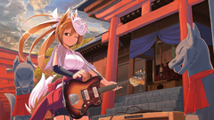 Anime girls kitsunemimi shrine