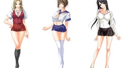 Anime girls knee socks