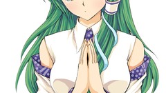 Anime girls kochiya sanae touhou miko video games detached 