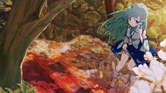 Anime girls kochiya sanae touhou miko video games detached 