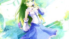 Anime girls kochiya sanae touhou miko video games detached 