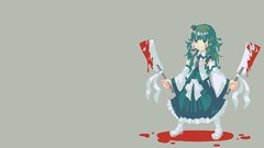 Anime girls kochiya sanae touhou miko video games Simple 