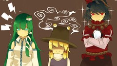 Anime girls kochiya sanae touhou moriya suwako yasaka kanako 