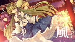 Anime girls kochiya sanae touhou moriya suwako yasaka kanako 