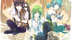 Anime girls kochiya sanae touhou shameimaru aya miko kawashiro 