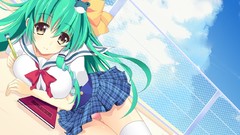 Anime girls kochiya sanae touhou video games