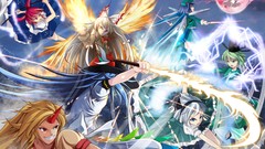 Anime girls konpaku youmu remilia scarlet fujiwara no mokou 