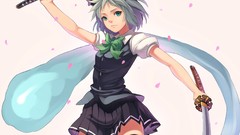 Anime girls konpaku youmu touhou myon video games