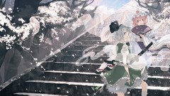 Anime girls konpaku youmu touhou saigyouji yuyuko video games