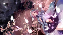 Anime girls konpaku youmu touhou saigyouji yuyuko video games