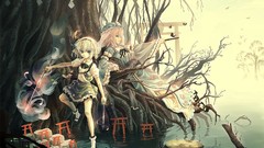 Anime girls konpaku youmu touhou saigyouji yuyuko video games