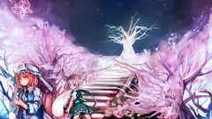 Anime girls konpaku youmu touhou saigyouji yuyuko video games