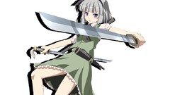 Anime girls konpaku youmu touhou Simple Background