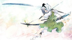 Anime girls konpaku youmu touhou video games