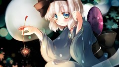 Anime girls konpaku youmu touhou video games Japanese clothes
