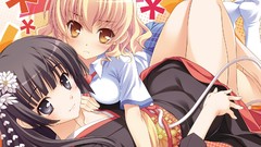 Anime girls kurosaki Japanese clothes Meguri megureba 