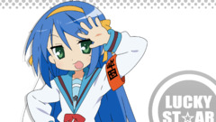anime girls lucky star izumi konata Anime blue hair