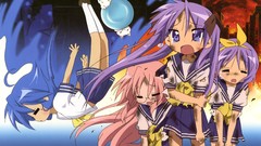 Anime girls lucky star seifuku hiiragi kagami izumi konata 