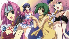Anime girls macross frontier Lynn Mylene Flare Jenius