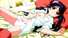 Anime girls mahoromatic underwear panties open shirt